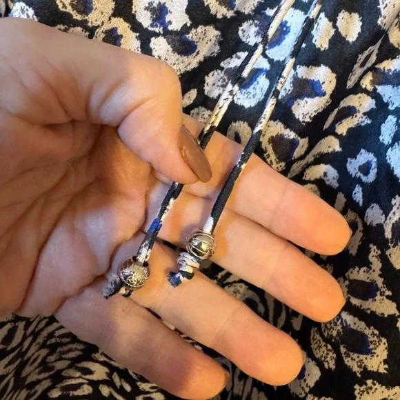 NWT  Sofia by Sofia Vergara NAVY LEOPARD PRINT BLOUSE XLARGE    #J - Picture 3 of 9